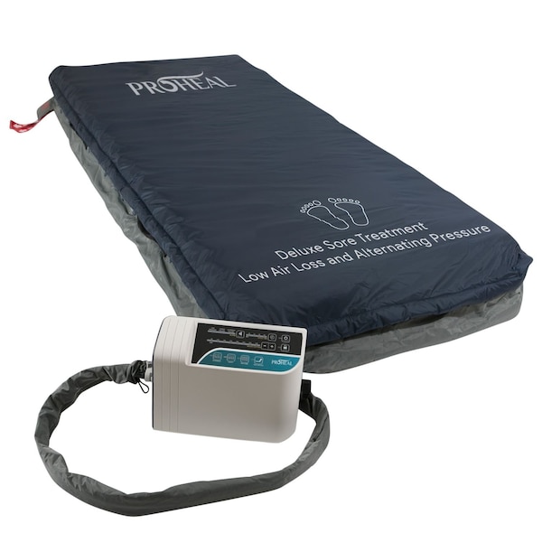 Proheal Low Air Loss/Alternting Pressure Mattress System w/Deluxe Digital Pump w/Raised Rails 36"x80"x8"/11" PH-86400RR - main